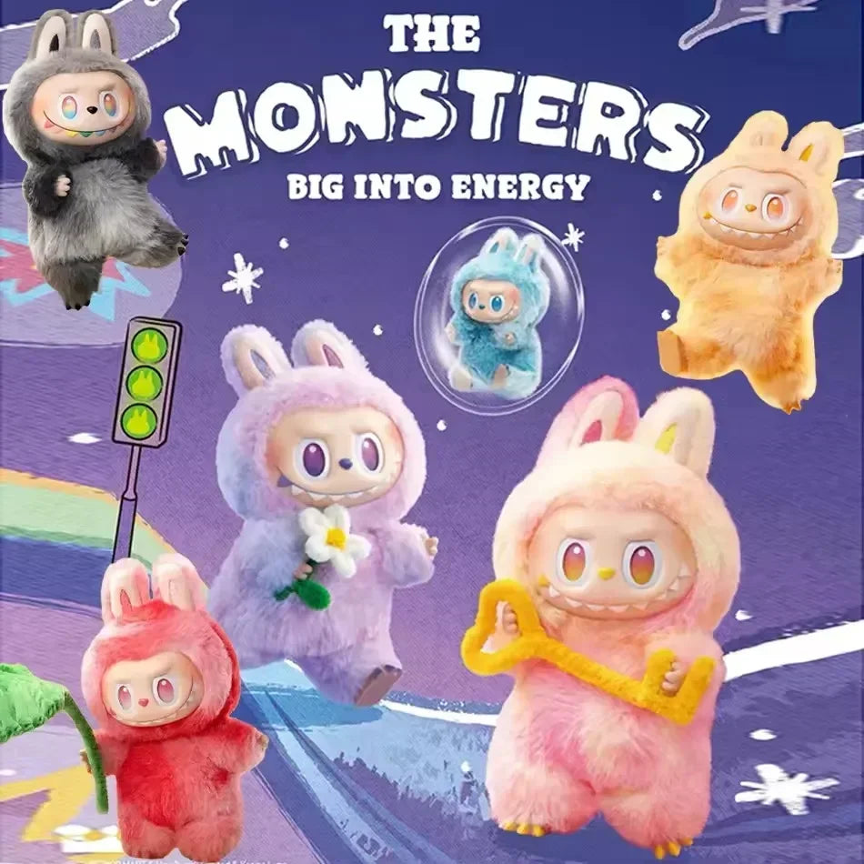 Cute Labubu BIG Into Energy Monster Keychain